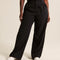 High-Waist Straight Trousers with Pockets